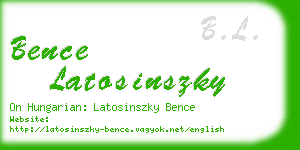 bence latosinszky business card